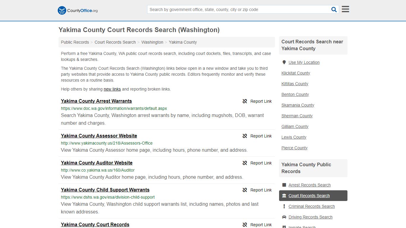 Yakima County Court Records Search (Washington) - County Office